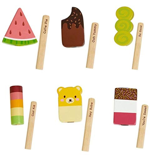 Foto 3 pulgar | Tienda de Helados Toy Ice Lolly Shop con Barra de Helados de Madera 7 Unidades - Venta Internacional