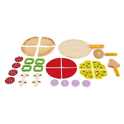 Foto 4 pulgar | Juego de Comida Toy Kitchen  con Forma de Pizza Casera de Madera - Venta Internacional