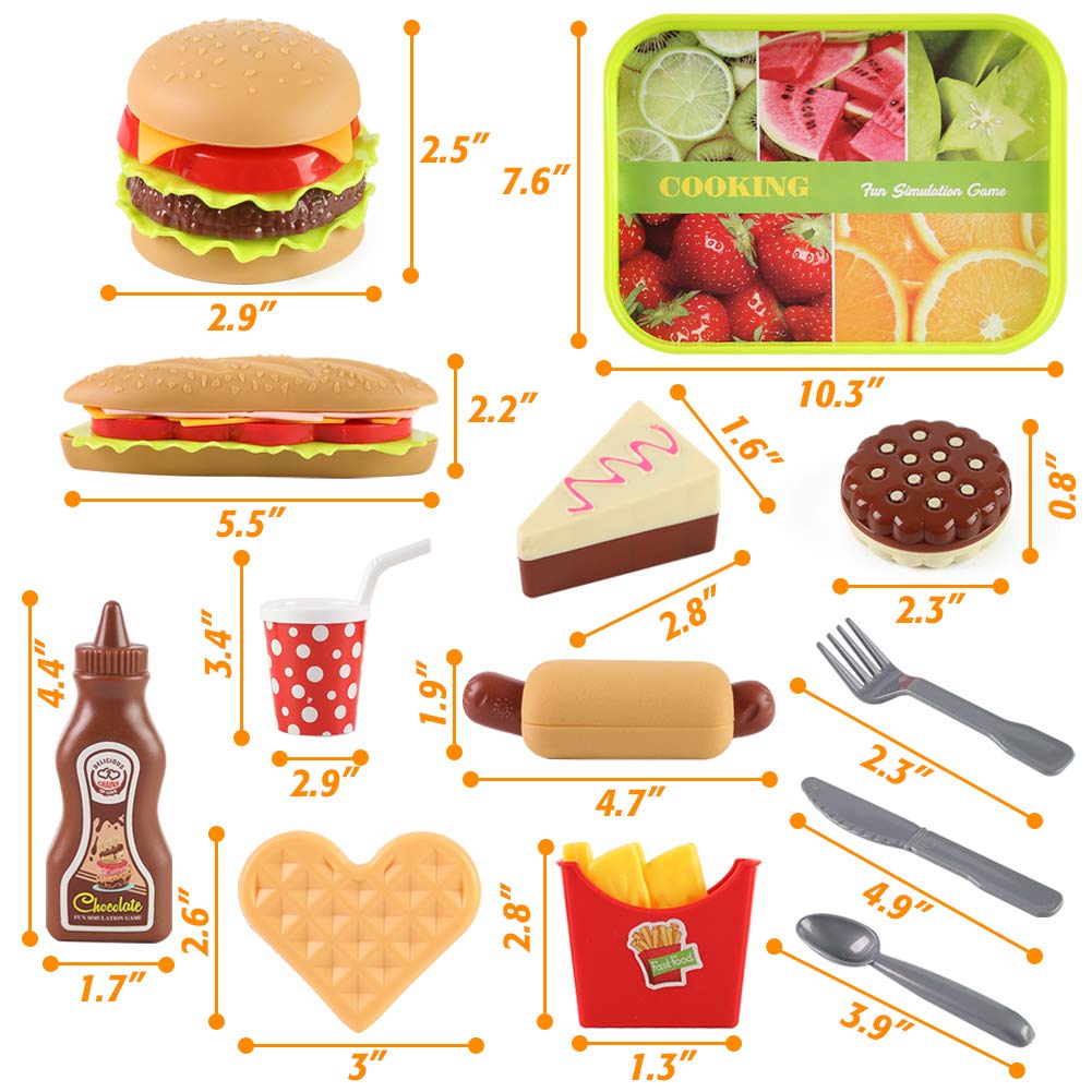 Foto 3 pulgar | Juego de Comida Lovestown Kids Toys Burger 20 Piezas - Venta Internacional