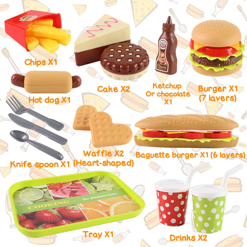 Foto 4 pulgar | Juego de Comida Lovestown Kids Toys Burger 20 Piezas - Venta Internacional