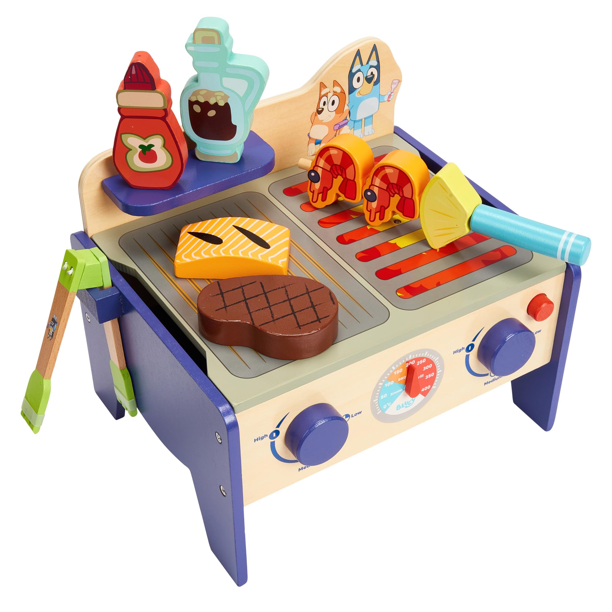 Foto 4 pulgar | Juego De Barbacoa Y Ensalada De Madera Playset Bluey De 33 Piezas Para Niños Mayores De 3 Años - Venta Internacional.