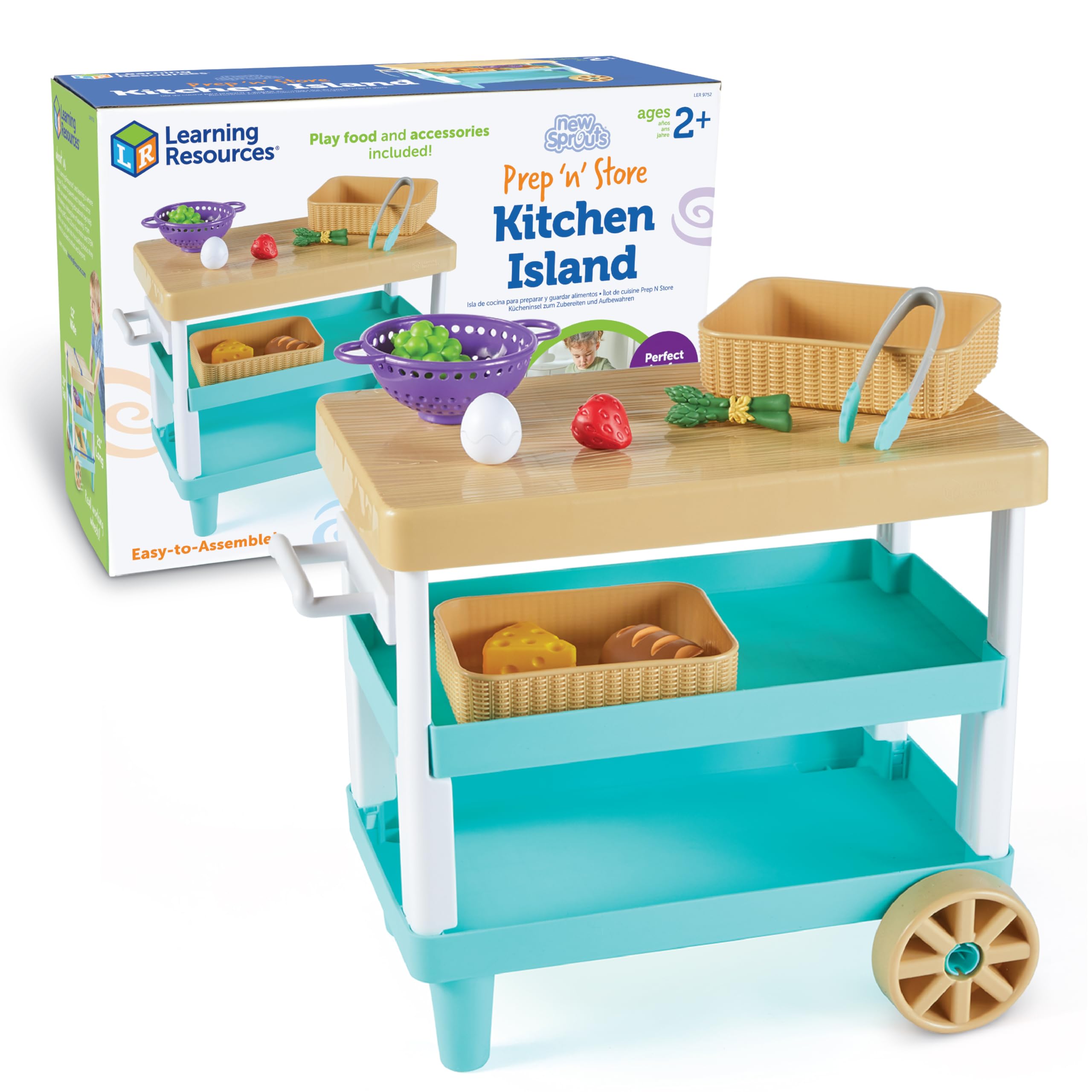 Foto 2 pulgar | Pretend Play Kitchen Island, Recursos De Aprendizaje, New Sprouts - Venta Internacional.