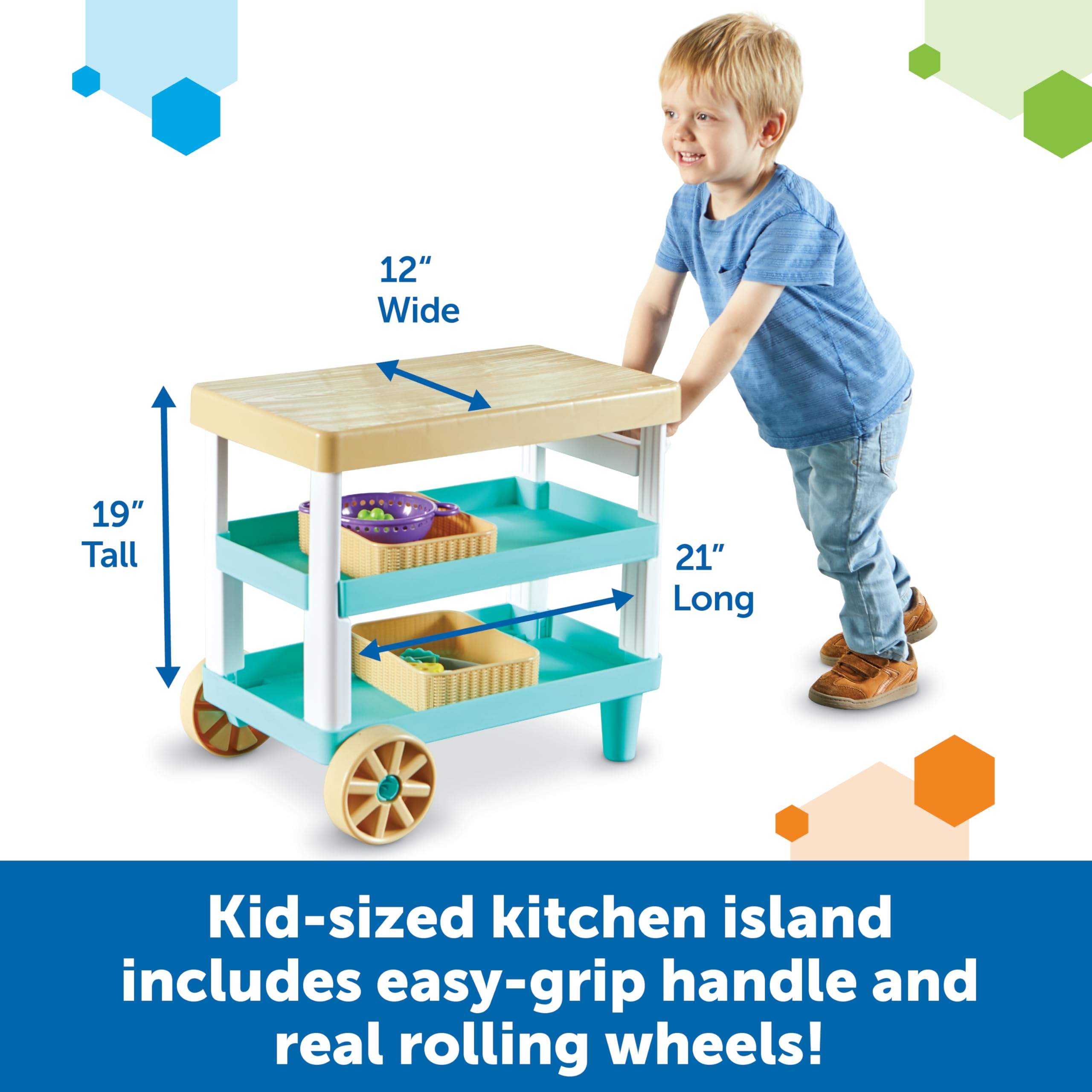 Foto 5 pulgar | Pretend Play Kitchen Island, Recursos De Aprendizaje, New Sprouts - Venta Internacional.