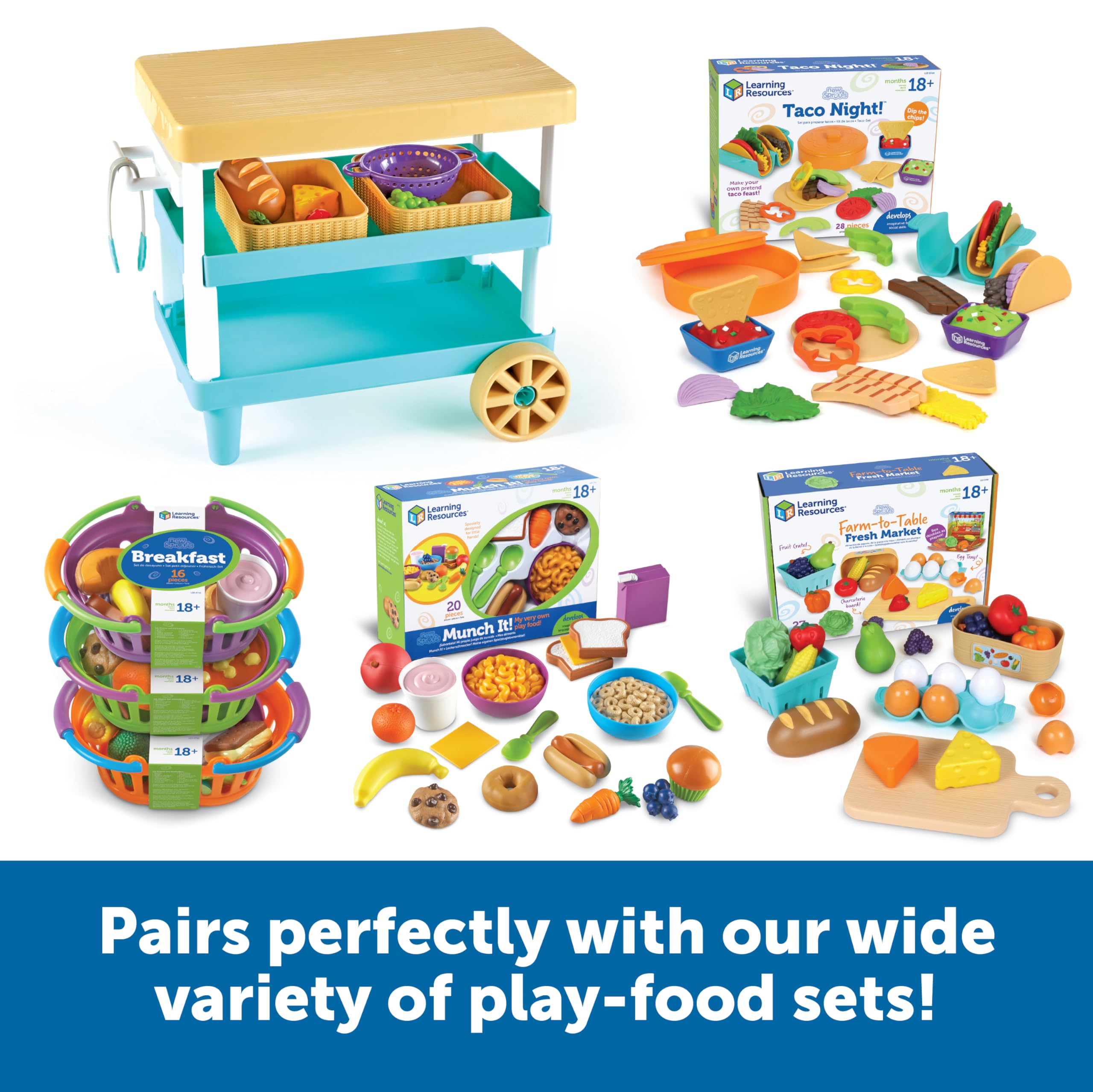 Foto 8 pulgar | Pretend Play Kitchen Island, Recursos De Aprendizaje, New Sprouts - Venta Internacional.