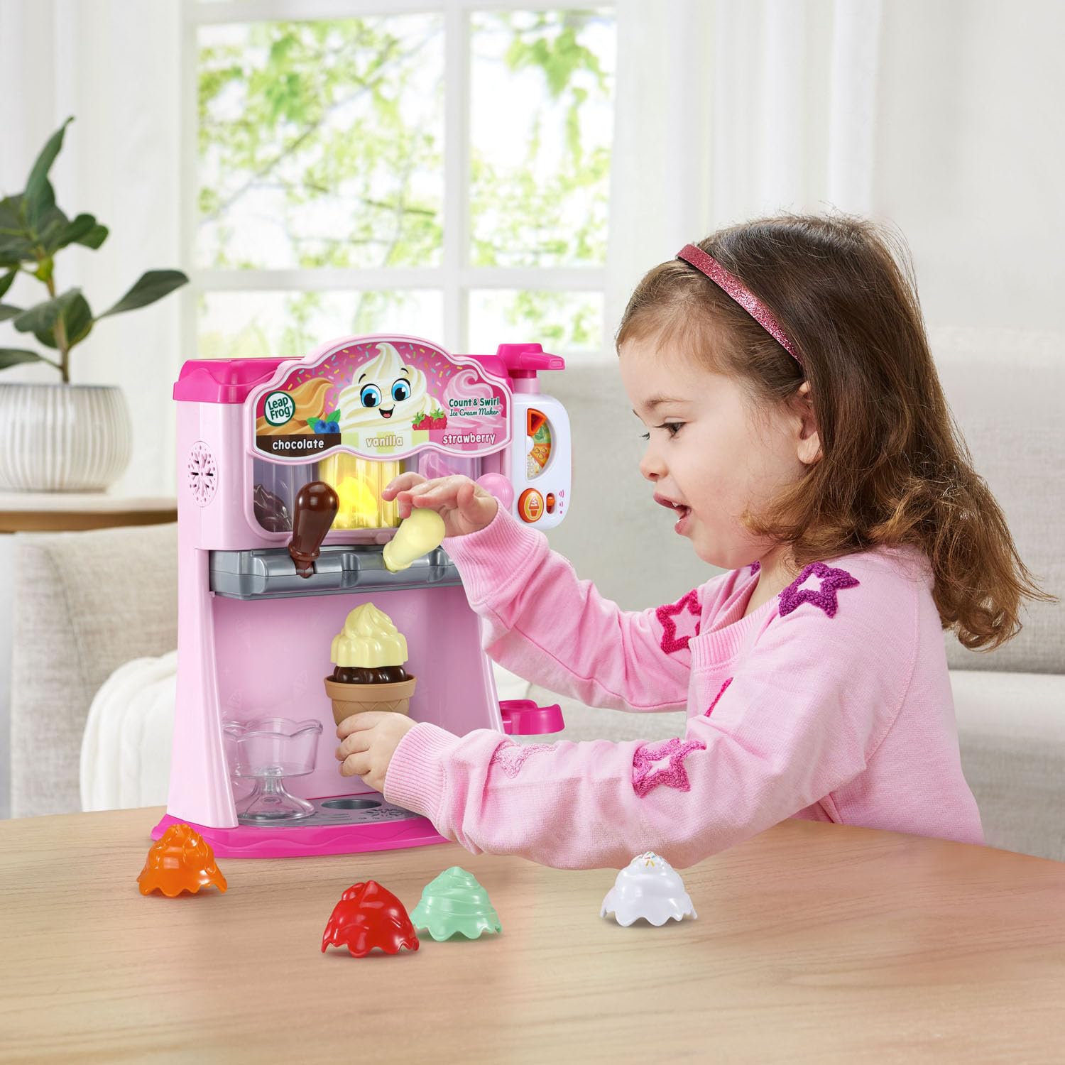 Foto 6 pulgar | Set De Juego Para Hacer Helados Leapfrog Count And Swirl Pink 2+ - Venta Internacional.