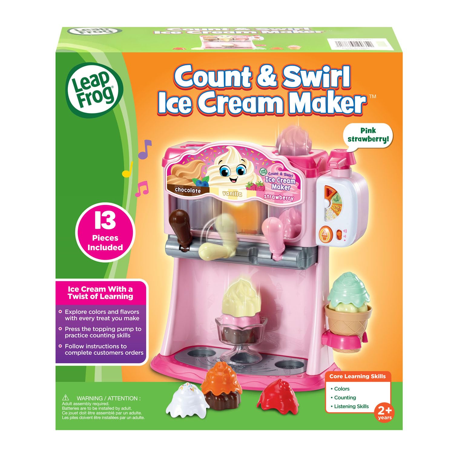 Foto 8 pulgar | Set De Juego Para Hacer Helados Leapfrog Count And Swirl Pink 2+ - Venta Internacional.