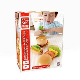 Foto 5 | Set De Comida Play Kitchen Con Forma De Hamburguesa Y Salchichas Con Acceso. - Venta Internacional.