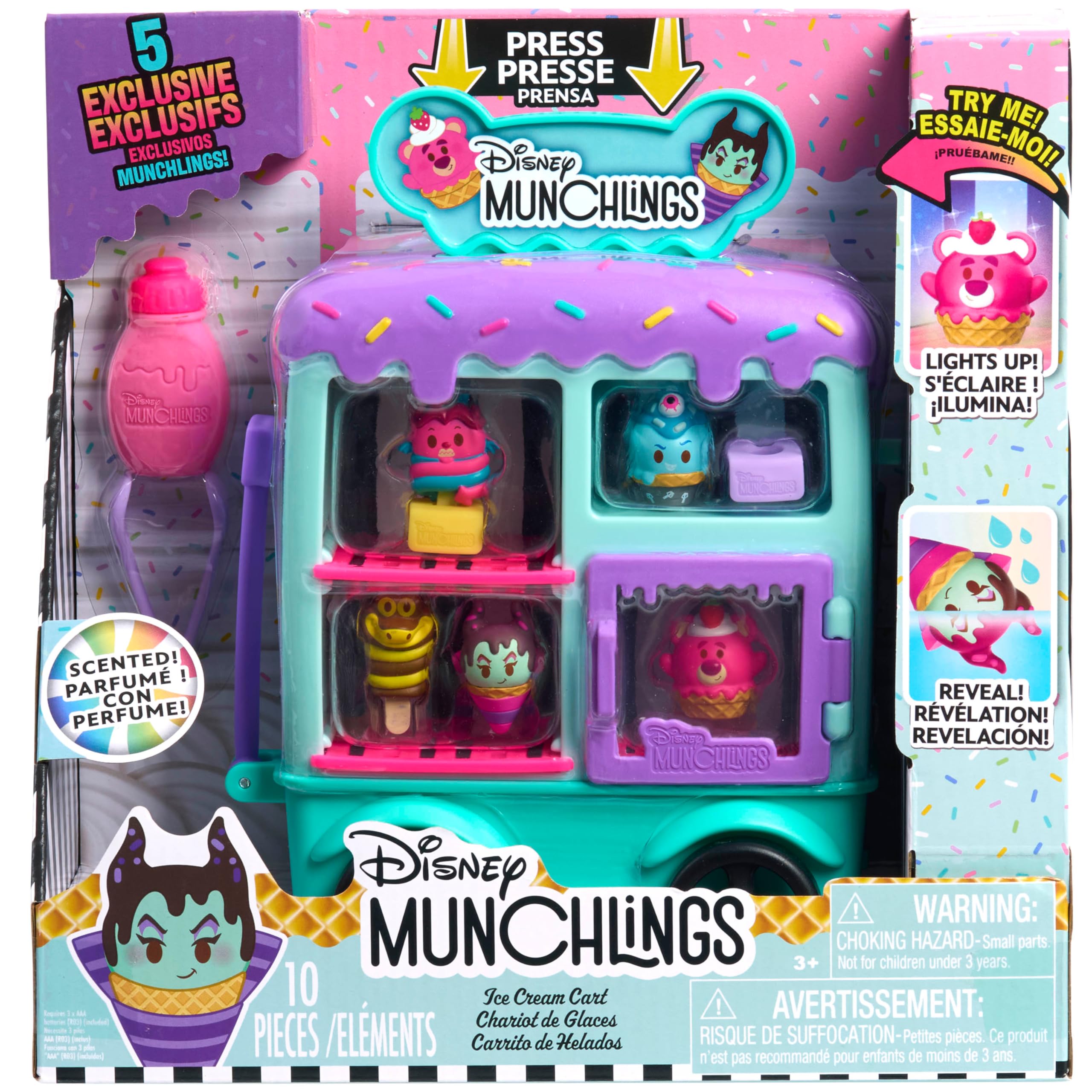 Foto 7 pulgar | Carrito De Helados Toy Just Play Disney Munchlings Con 13 Piezas - Venta Internacional.