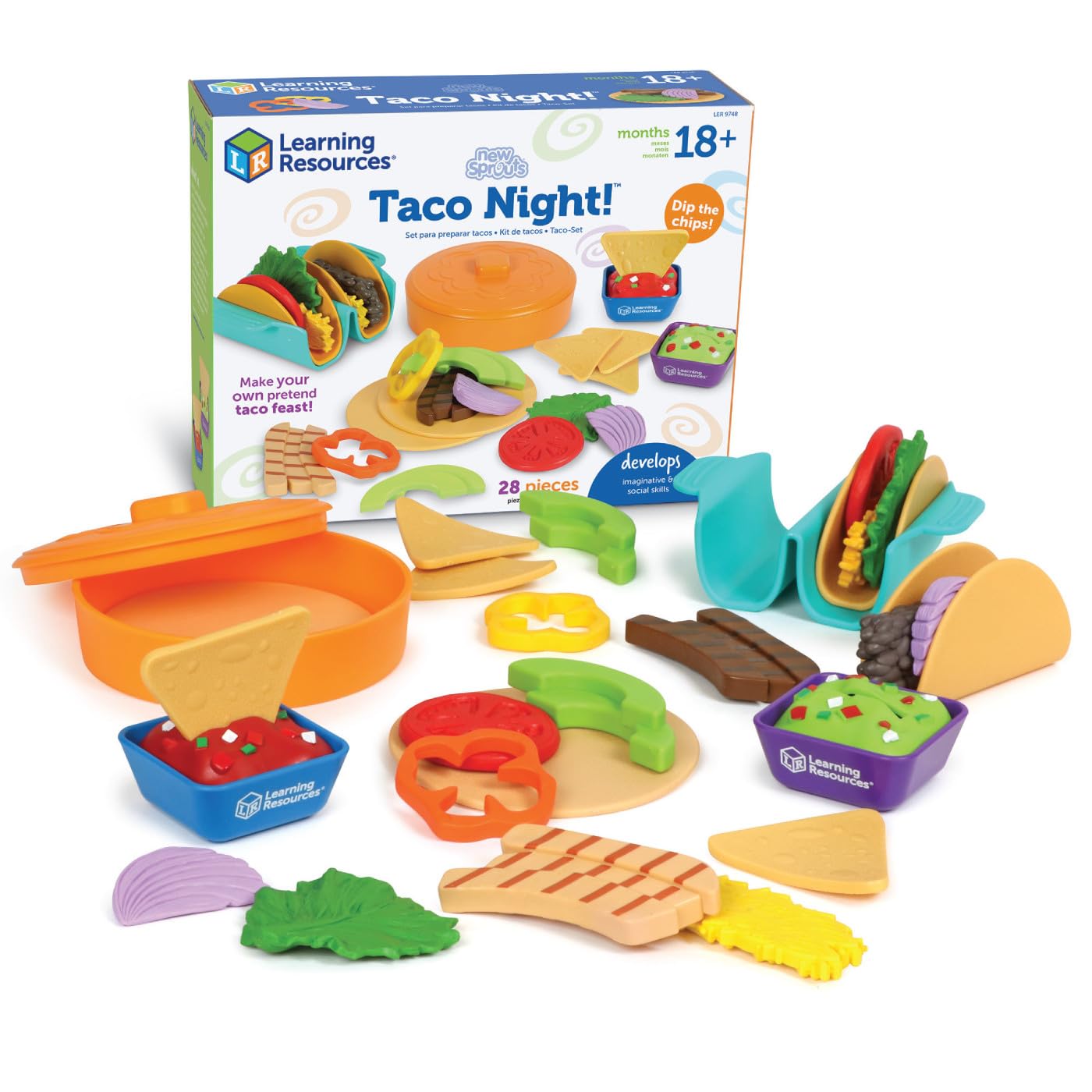 Foto 2 pulgar | Play Food Learning Resources New Sprouts Taco Night, 28 Piezas - Venta Internacional.