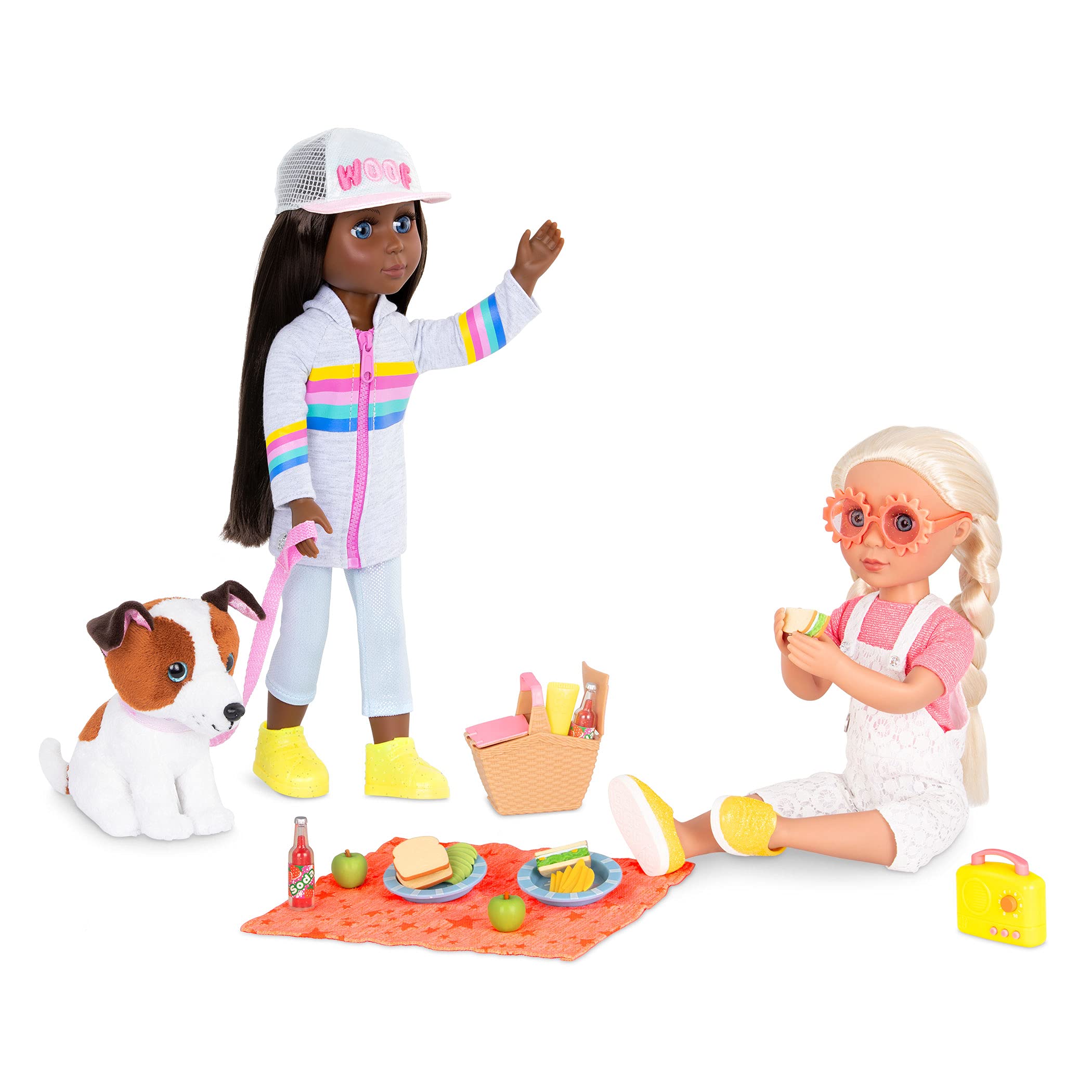 Foto 2 | Set De Pícnic Gg Para Niñas Con Purpurina, De 14 Pulgadas, De Doll Accessories - Venta Internacional.