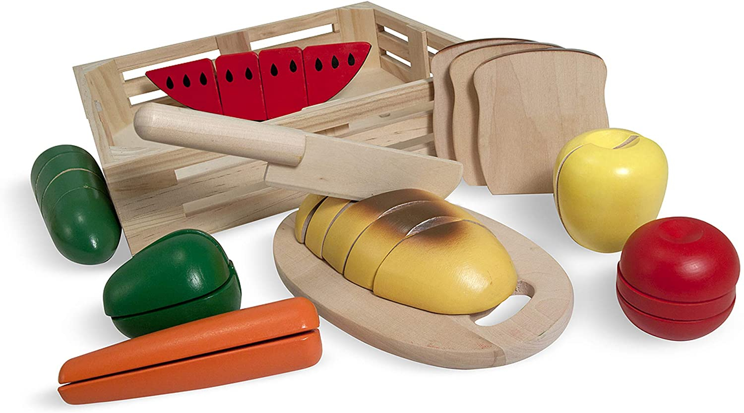 Foto 2 pulgar | Set De Comida De Madera Meldoug Para Cortar Alimentos Con 8 Piezas Para Niños - Venta Internacional.