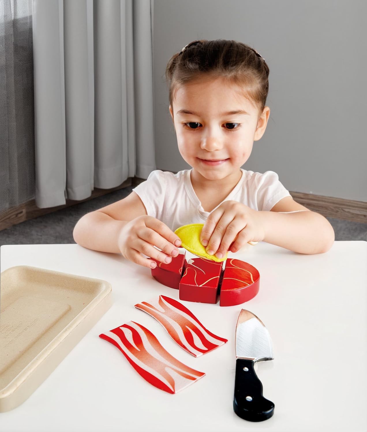 Foto 4 pulgar | Juego De Comida De Madera Con Forma De Juguete Hape Tasty Proteins Para Niños - Venta Internacional.