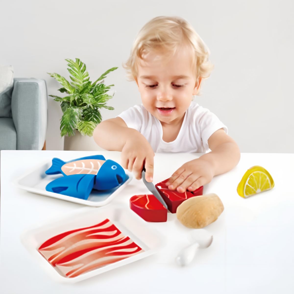 Foto 5 pulgar | Juego De Comida De Madera Con Forma De Juguete Hape Tasty Proteins Para Niños - Venta Internacional.