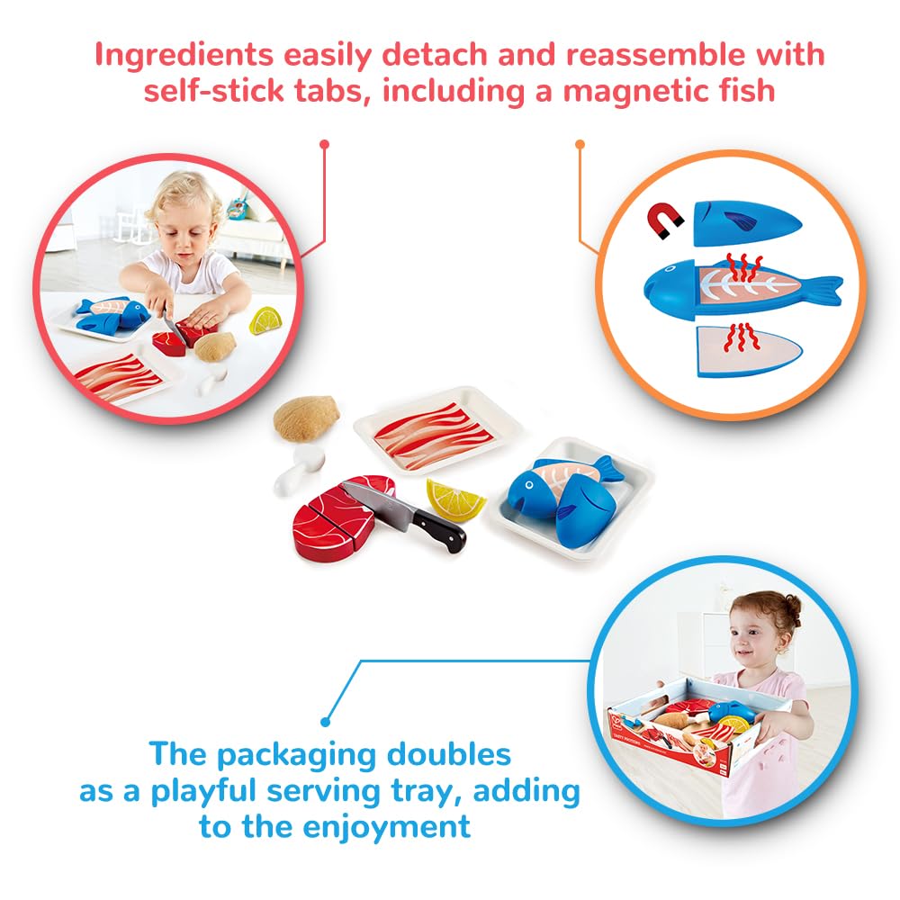 Foto 6 pulgar | Juego De Comida De Madera Con Forma De Juguete Hape Tasty Proteins Para Niños - Venta Internacional.