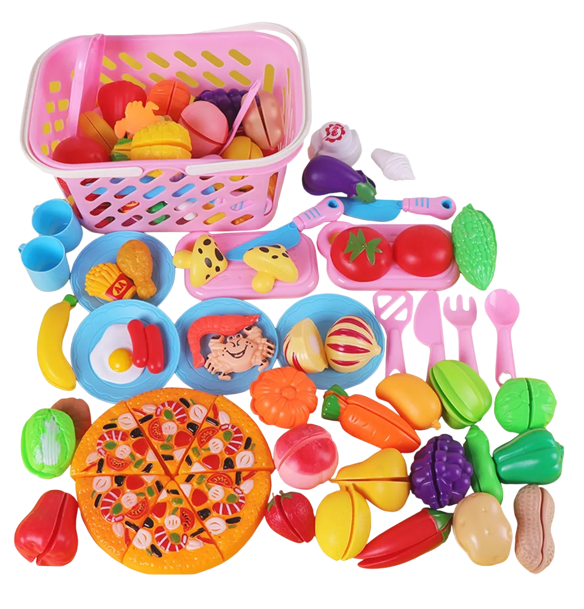 Set de Juguete Canasto de Alimentos 48 Piezas