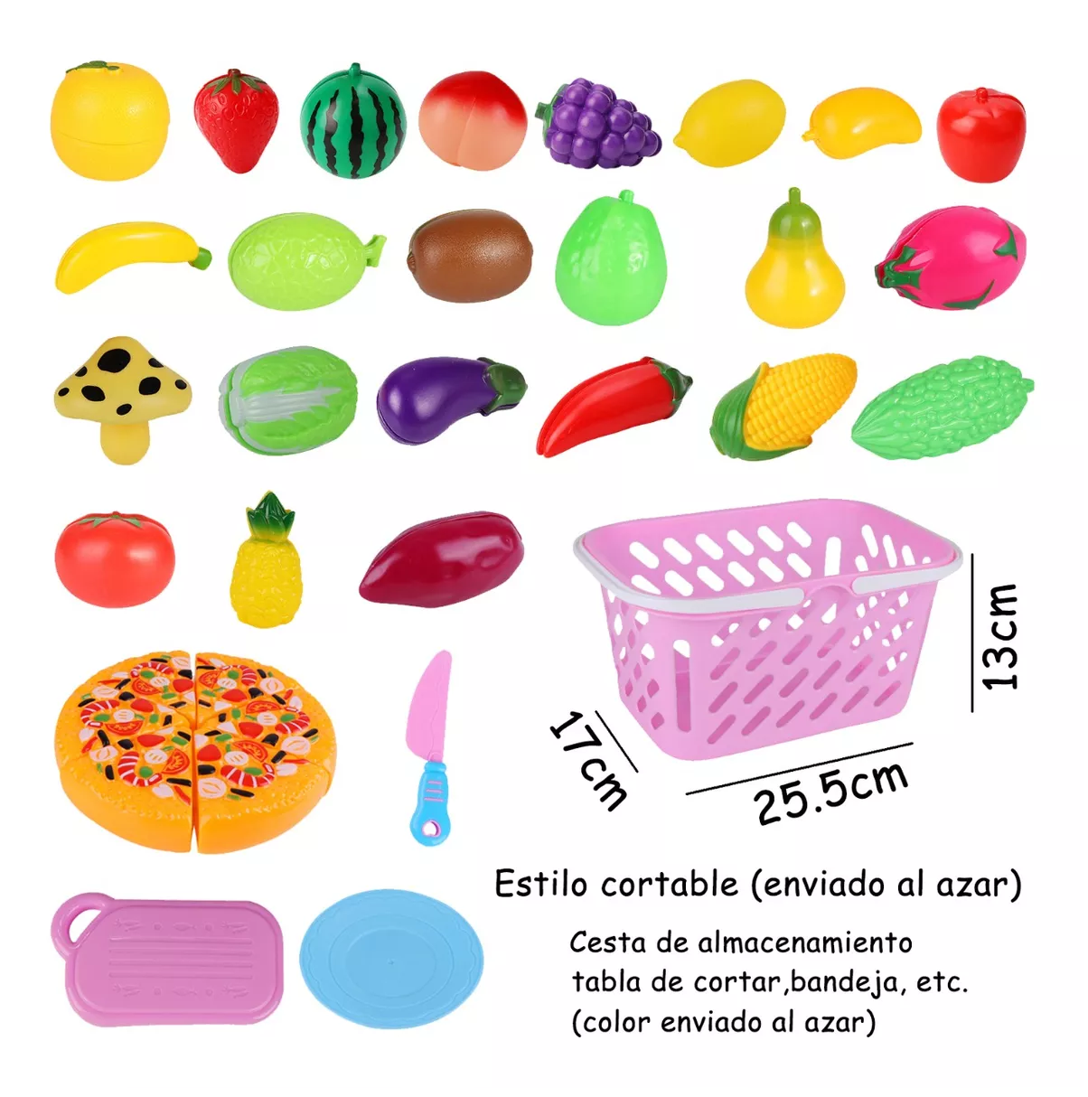Foto 3 pulgar | Set de Juguete Canasto de Alimentos 48 Piezas