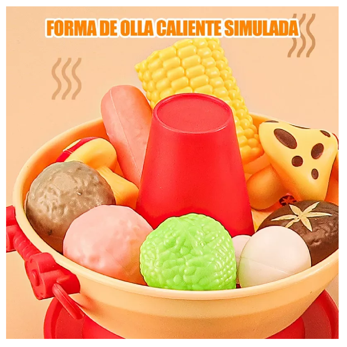 Foto 6 pulgar | Juguetes Cocina Para Niños, Frutas Y Verduras, Fondue 100pz