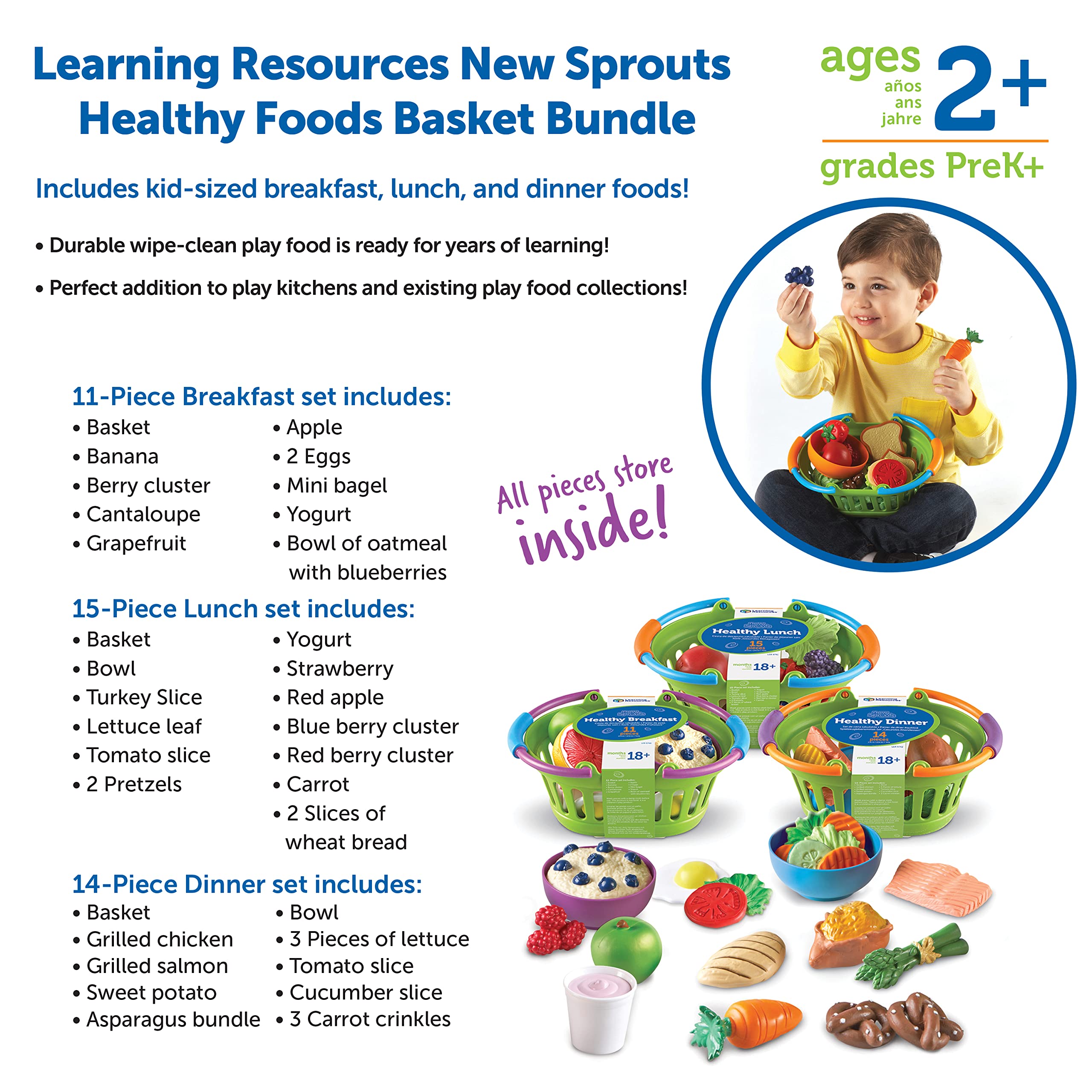 Foto 7 pulgar | Cesta De Alimentos Saludables New Sprouts De Toy Learning Resources, 37 Unidades - Venta Internacional.