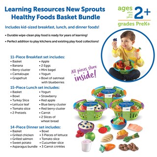 Foto 6 | Cesta De Alimentos Saludables New Sprouts De Toy Learning Resources, 37 Unidades - Venta Internacional.