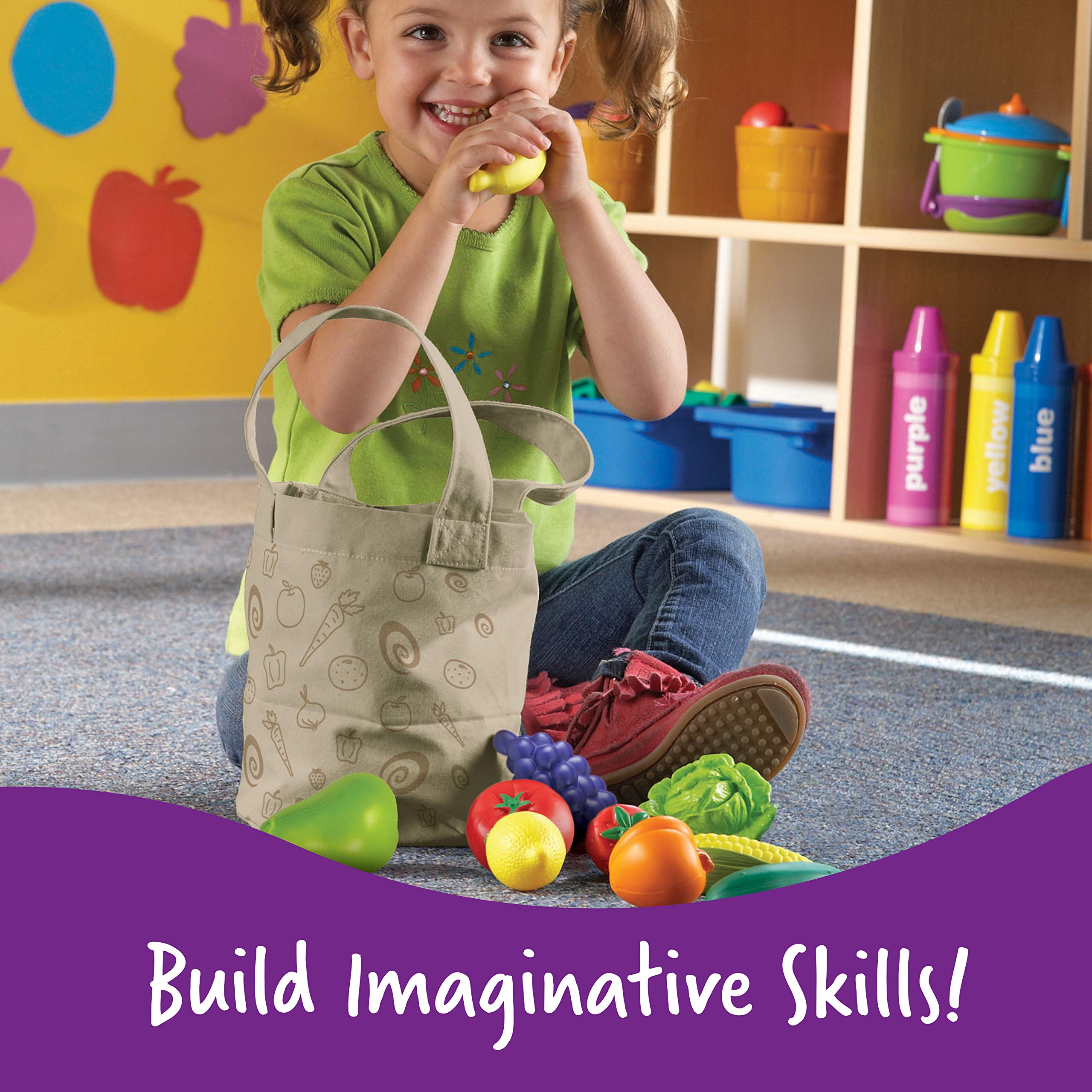 Foto 6 | Bolsa Pretend Play Toys Learning Resources Para Frutas Y Verduras Recién Recolectadas, 17 Piezas - Venta Internacional.