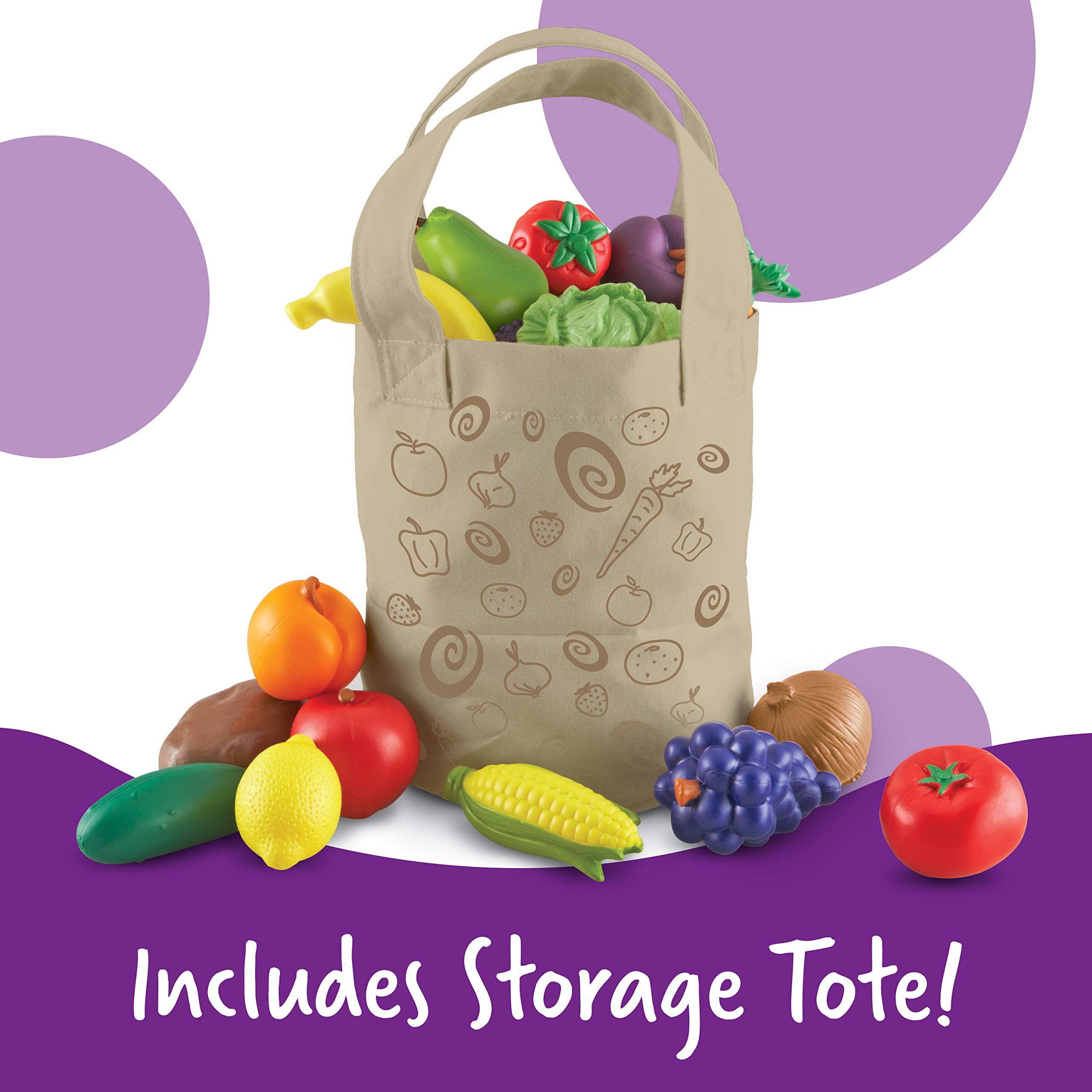 Foto 7 | Bolsa Pretend Play Toys Learning Resources Para Frutas Y Verduras Recién Recolectadas, 17 Piezas - Venta Internacional.