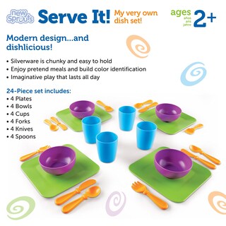 Foto 6 | Set De Platos Learning Resources ¡new Sprouts Serve It! 24 Piezas - Venta Internacional.