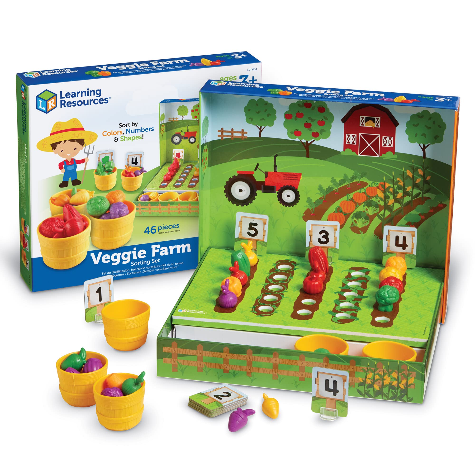 Juego De Clasificación Toy Learning Resources Veggie Farm, 46 Piezas, Más De 3 - Venta Internacional.