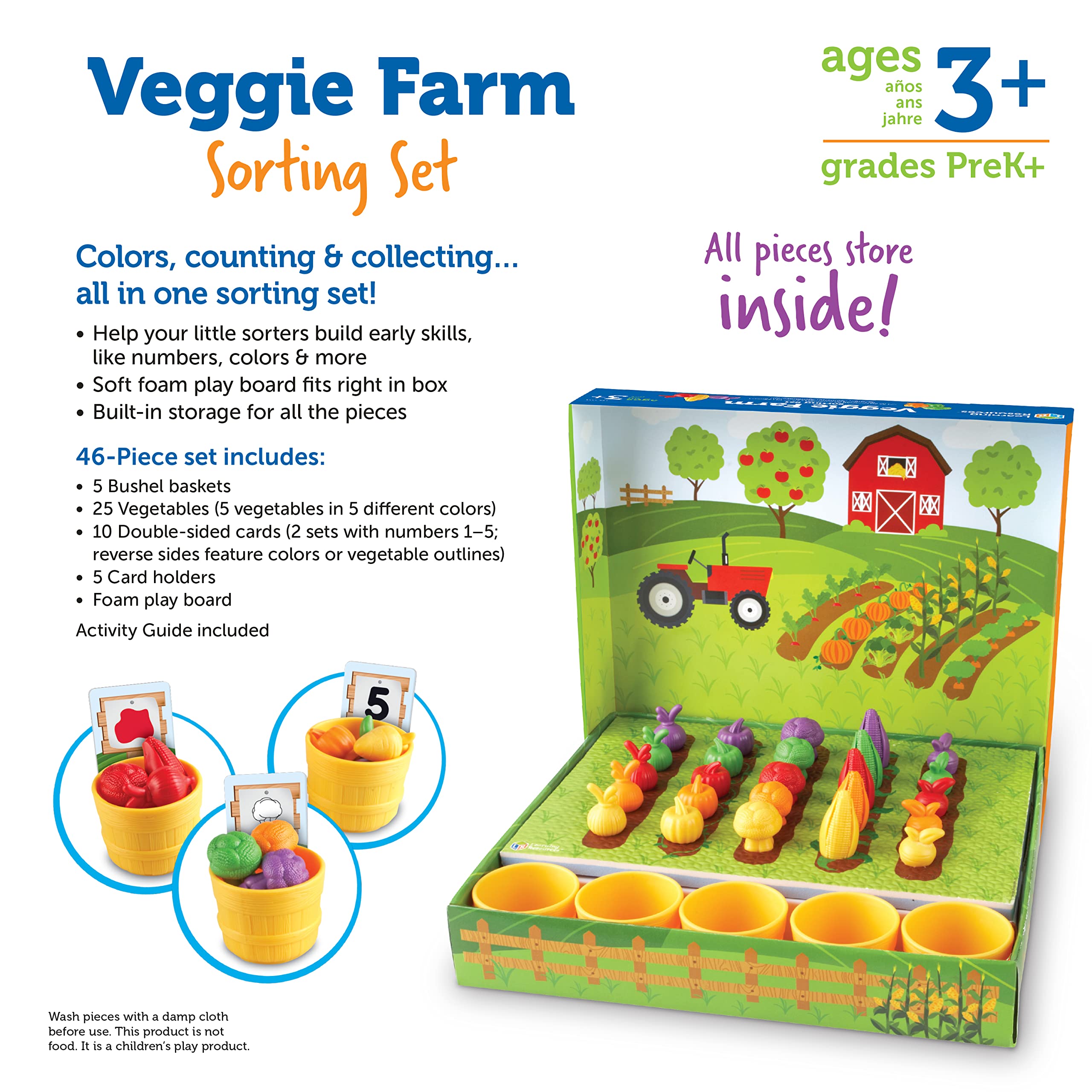 Foto 7 pulgar | Juego De Clasificación Toy Learning Resources Veggie Farm, 46 Piezas, Más De 3 - Venta Internacional.