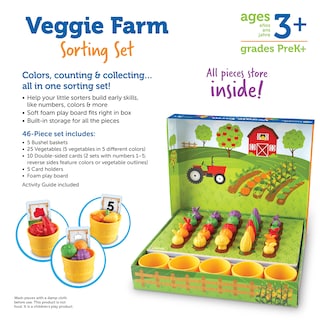 Foto 6 | Juego De Clasificación Toy Learning Resources Veggie Farm, 46 Piezas, Más De 3 - Venta Internacional.
