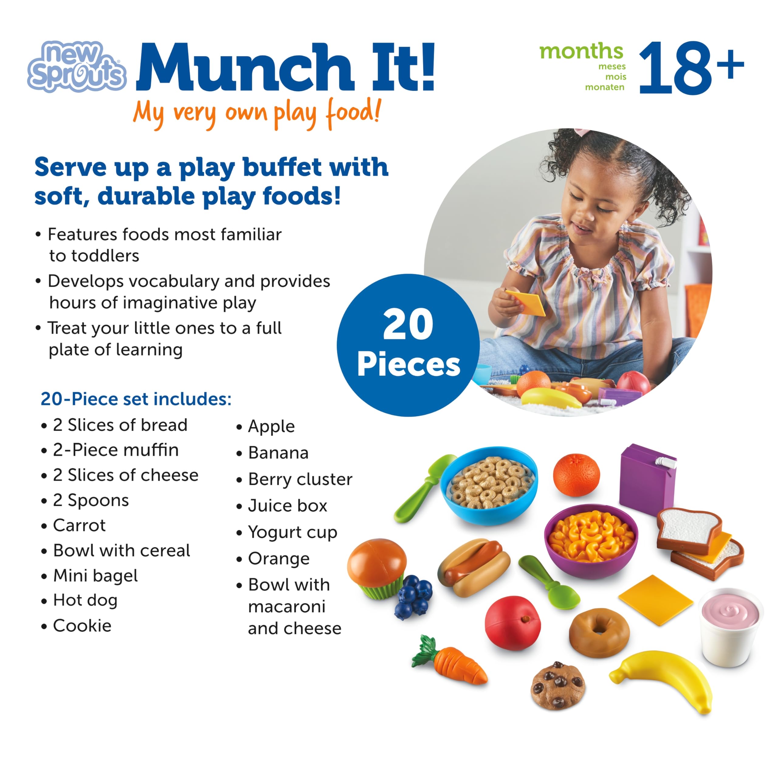 Foto 6 pulgar | Pretend Play Food Learning Resources New Sprouts Munch It! - Venta Internacional.