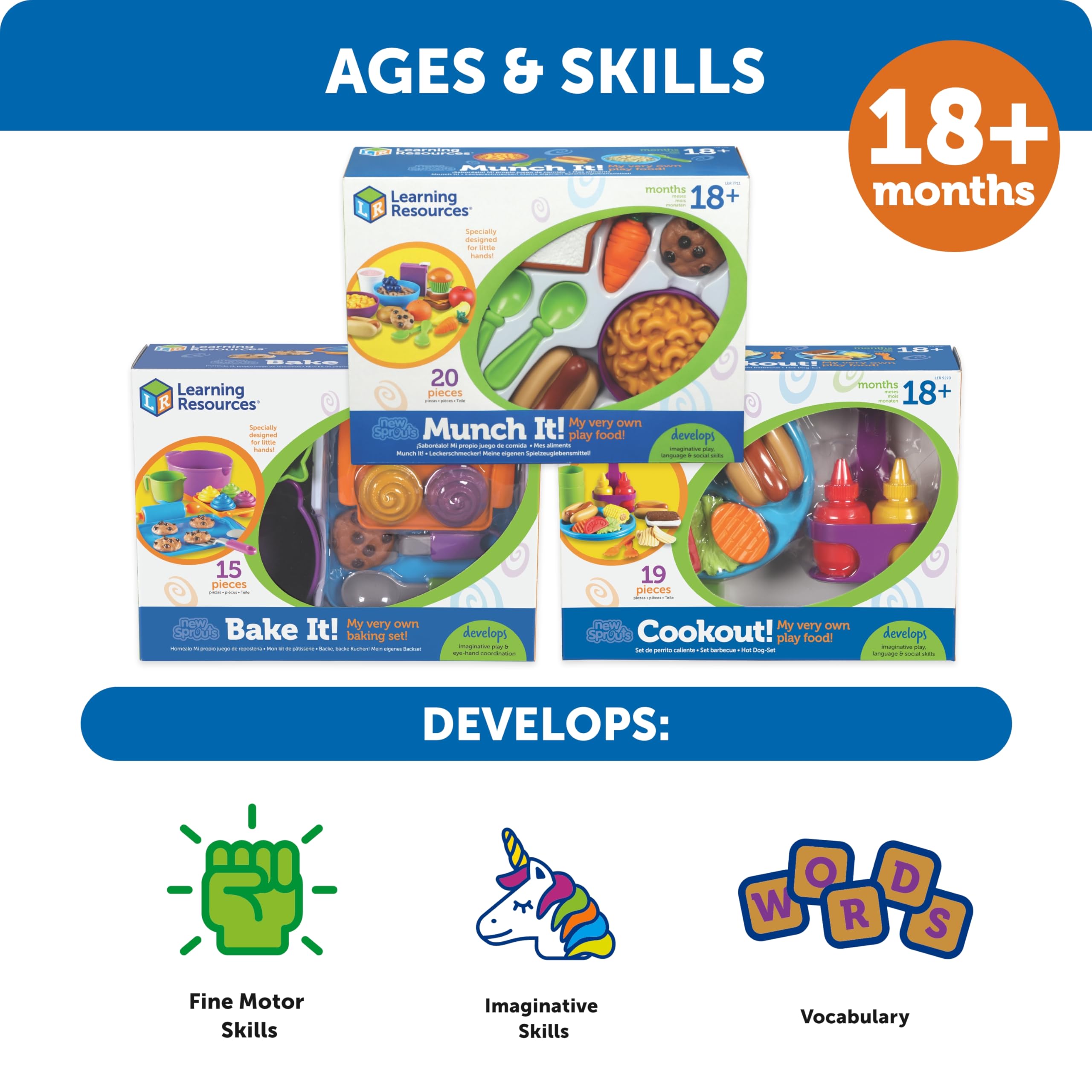Foto 7 pulgar | Pretend Play Food Learning Resources New Sprouts Munch It! - Venta Internacional.