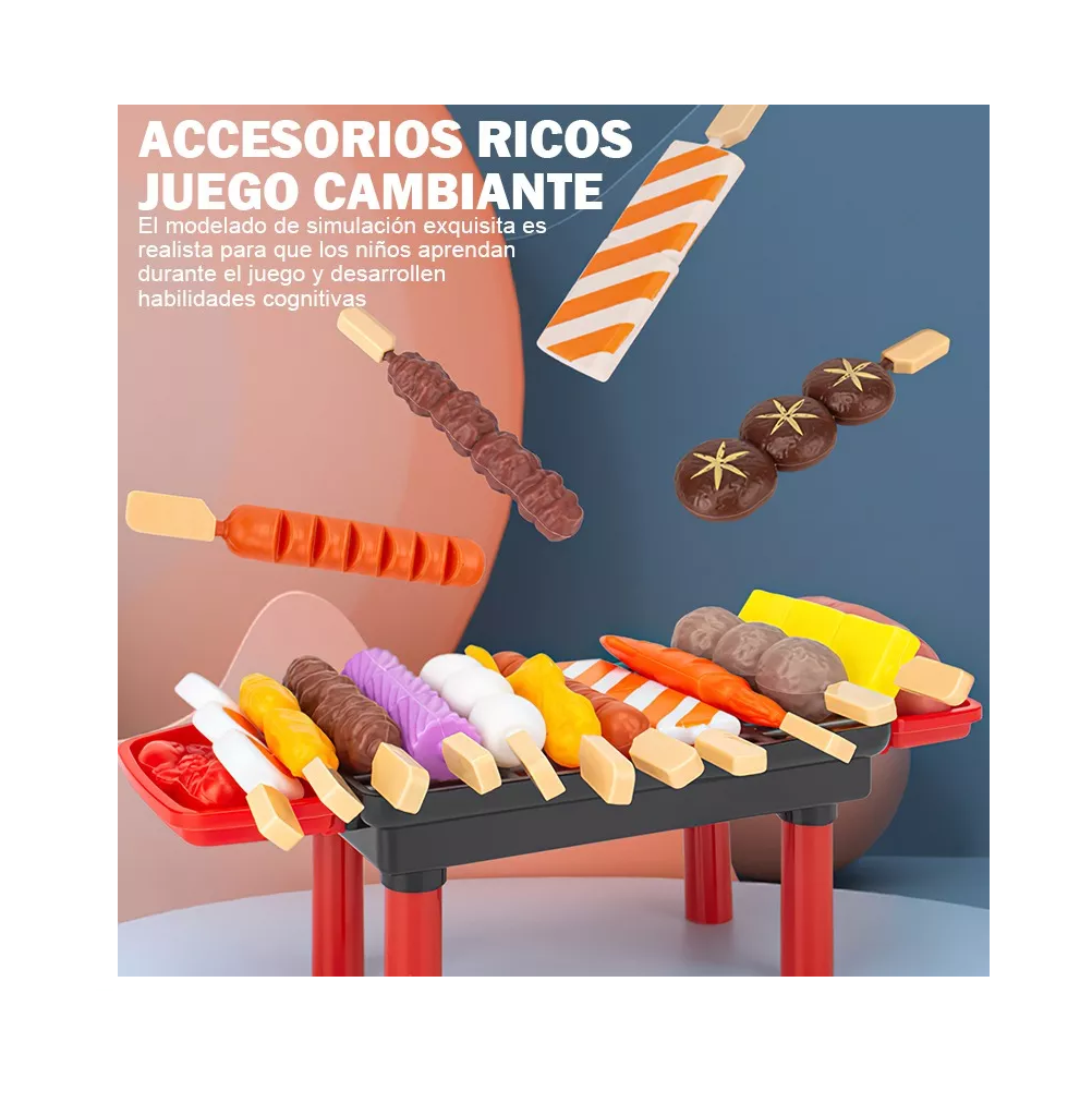 Foto 3 pulgar | Juguetes De Cocina Para Niños, Frutas Y Verduras, Fondue 100 Pzs Nude Colores