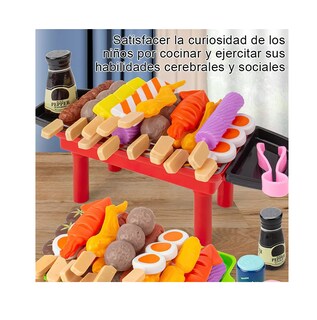 Foto 3 | Juguetes De Cocina Para Niños, Frutas Y Verduras, Fondue 100 Pzs Nude Colores