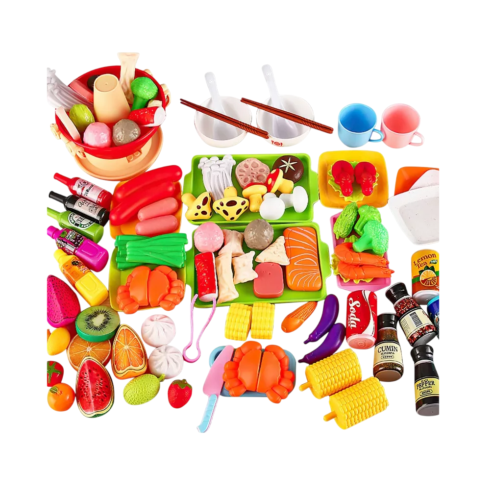 Foto 1 | Juguetes Cocina Para Niños, Frutas Y Verduras, Fondue 100 Pzs Colores