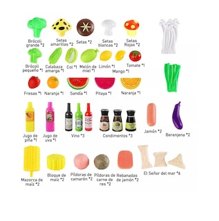 Foto 3 | Juguetes Cocina Para Niños, Frutas Y Verduras, Fondue 100 Pzs Colores