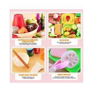 Foto 5 | Juguetes Cocina Para Niños, Frutas Y Verduras, Fondue 100 Pzs Colores