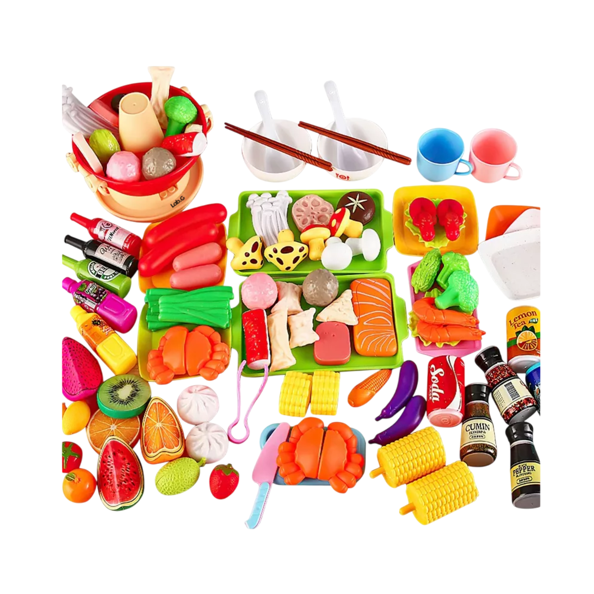 Foto 2 pulgar | Juguetes de Cocina Frutas y Verduras Fondue 100 piezas para Niños