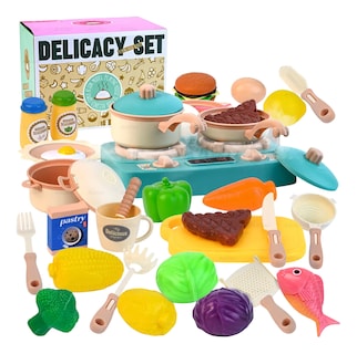 Foto 1 | Juguete De Cocina Niños Luz Sonido Agua Vapor Spray 29 Pcs Verde