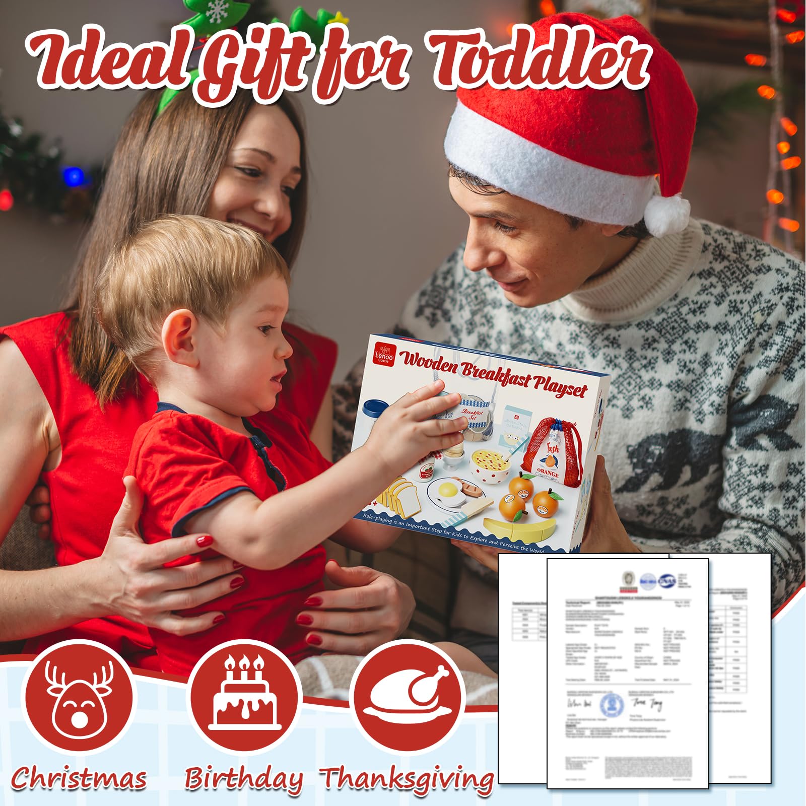 Foto 7 | Juego De Juguetes De Madera Lehoo Castle Para Cocina Infantil, Juego De Comida - Venta Internacional.