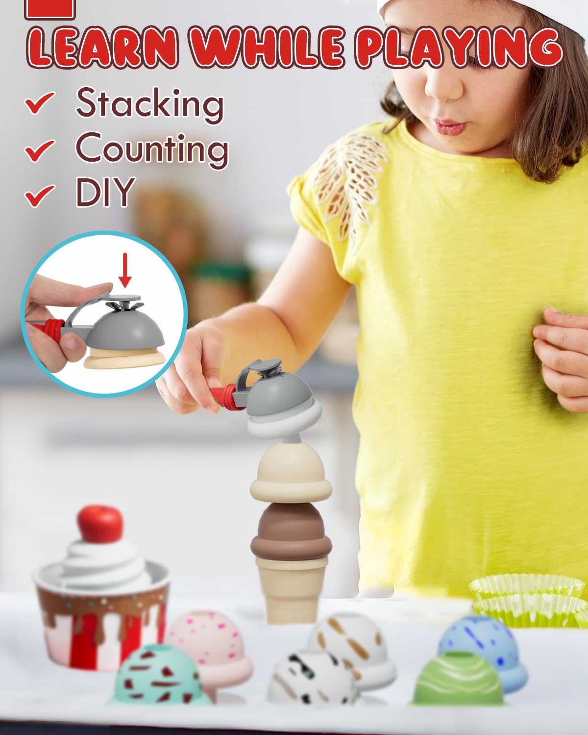 Foto 7 pulgar | Ice Cream Toys Lehoo Castle Para Niños De 3 A 5 Años - Venta Internacional.