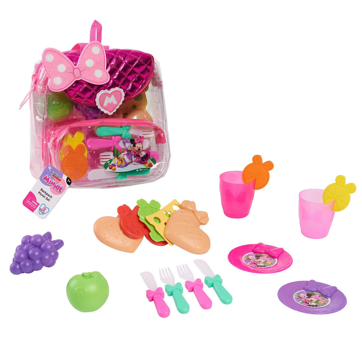 Set de Mochila Para Pícnic Disney Junior De Minnie Mouse 18 Piezas - Venta Internacional