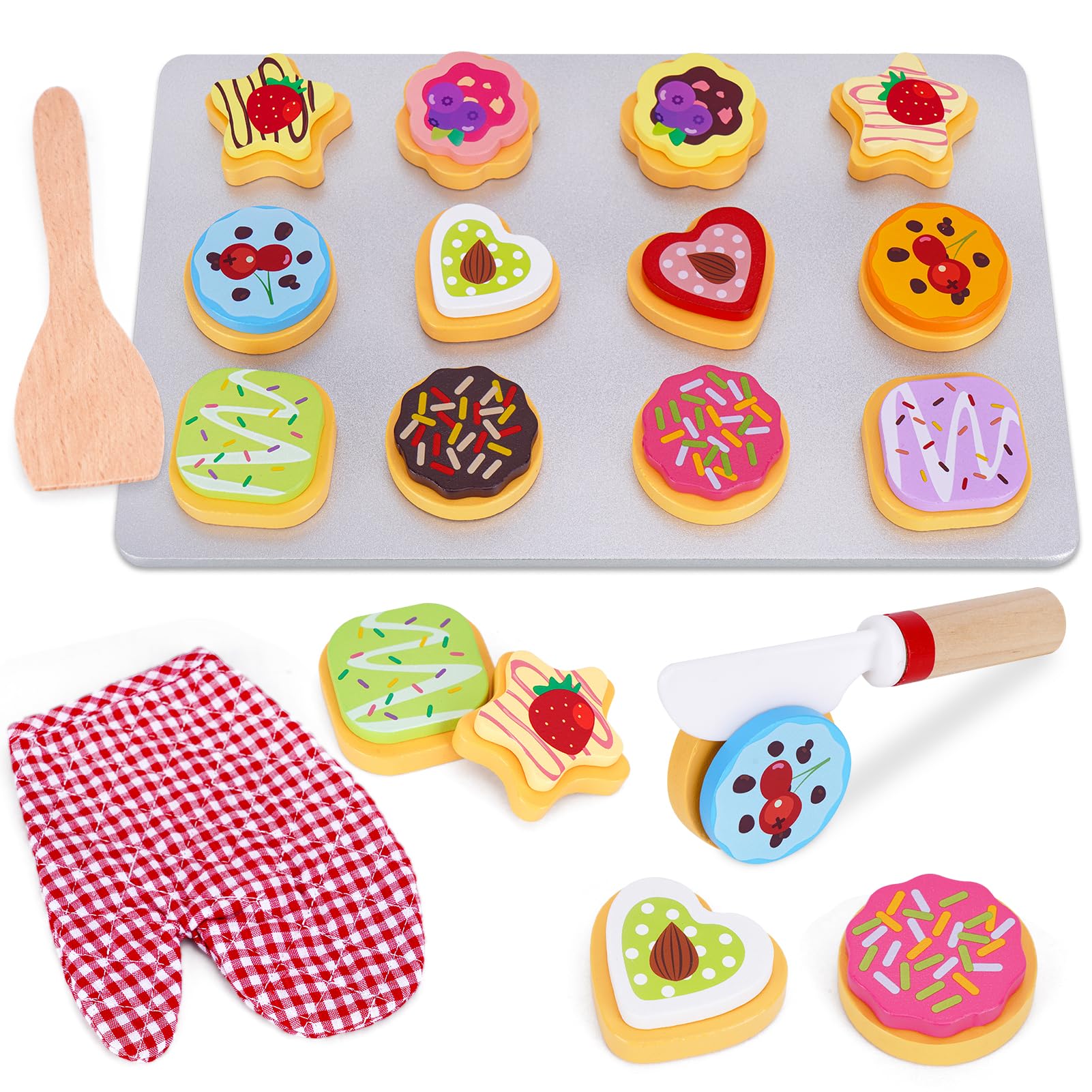 Foto 2 pulgar | Set de Juguete Horneado de Galletas de Madera KMTJT - Venta Internacional