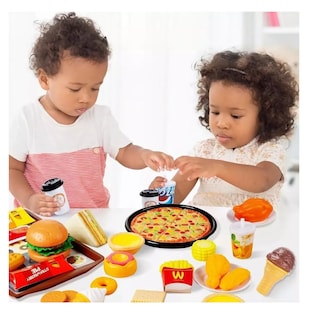 Foto 4 | Juego De Elementos De Cocina, Juguetes De Comida Para Niños Colores