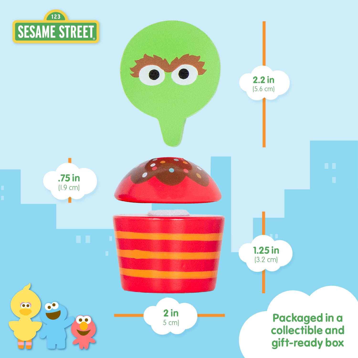 Foto 5 pulgar | Set De Magdalenas Kids Preferred Sesame Street-wood Mix-n-match - Venta Internacional.
