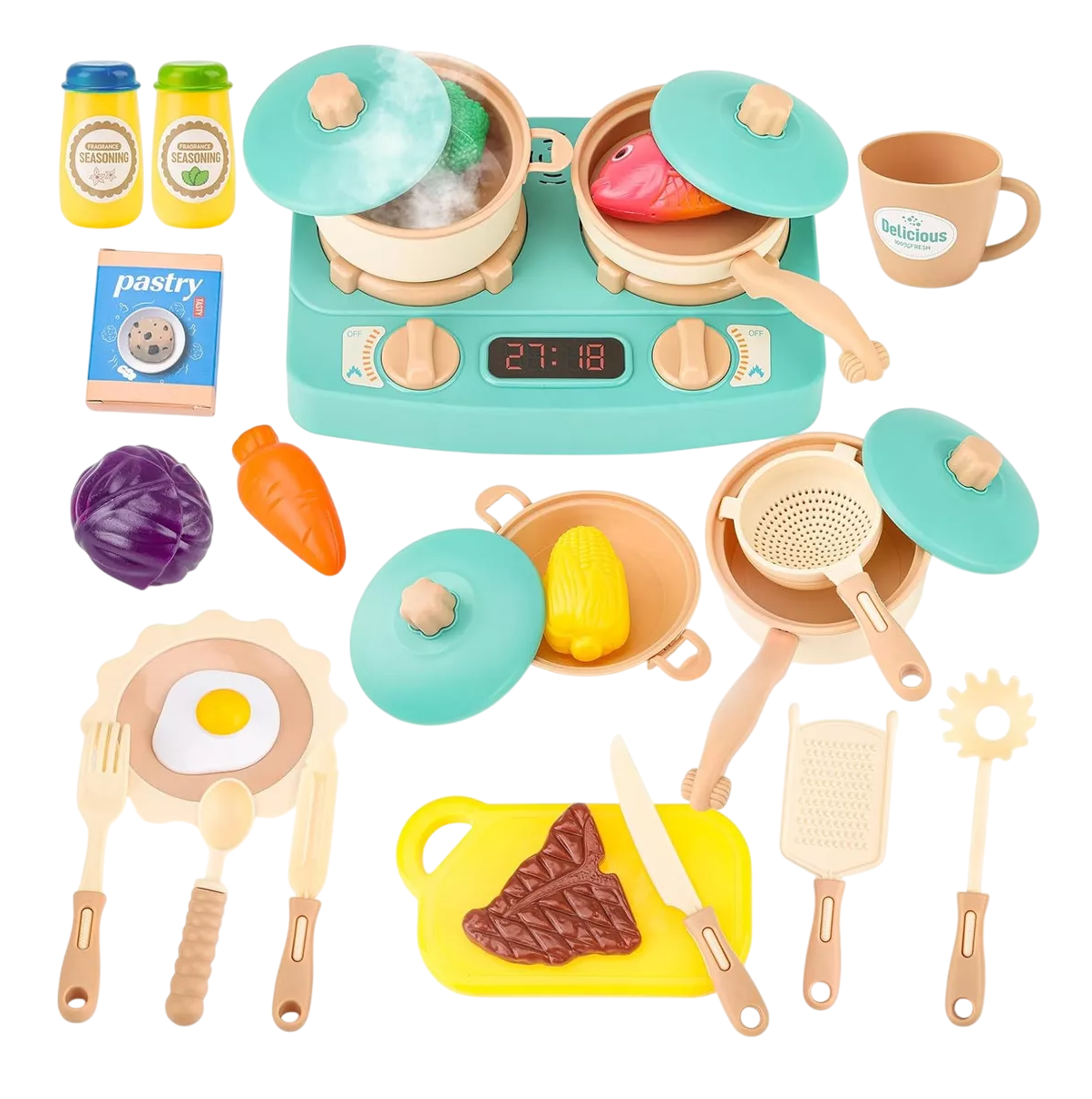 Foto 1 | Set de Cocina de Juguete para Niñas  29 Piezas