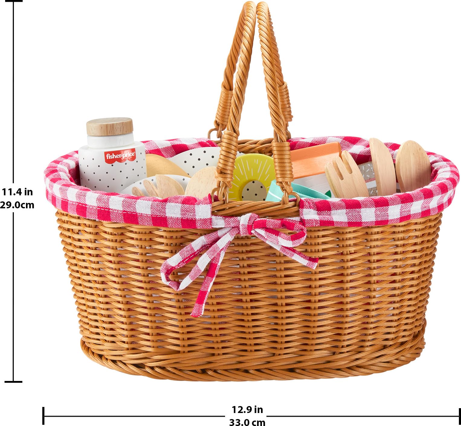 Foto 7 pulgar | Cesta de Pícnic Pretend Play de Madera Fisher-price 31 Piezas - Venta Internacional