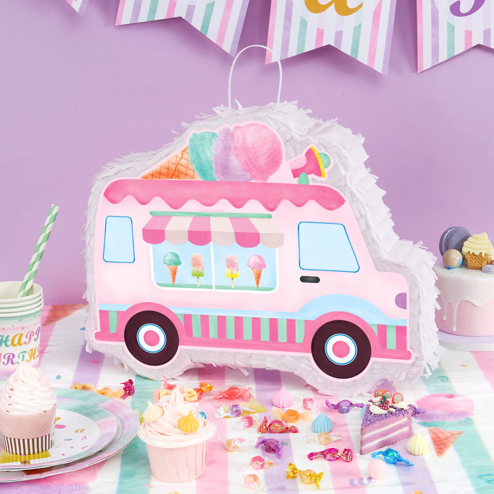 Foto 2 | Ice Cream Piñata Wernnsai, Camión De Helados Para Niños Y Niñas - Venta Internacional.