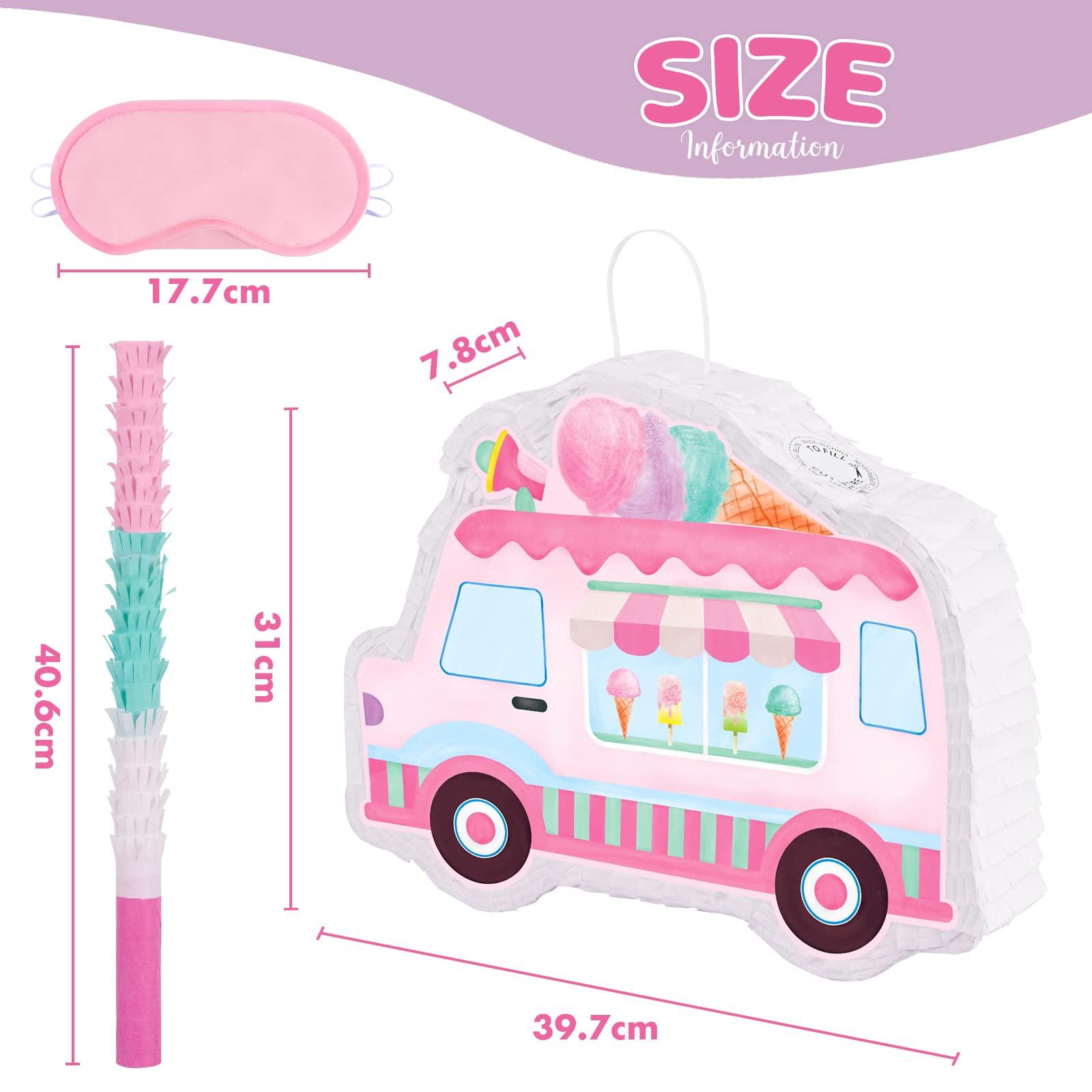 Foto 4 pulgar | Ice Cream Piñata Wernnsai, Camión De Helados Para Niños Y Niñas - Venta Internacional.