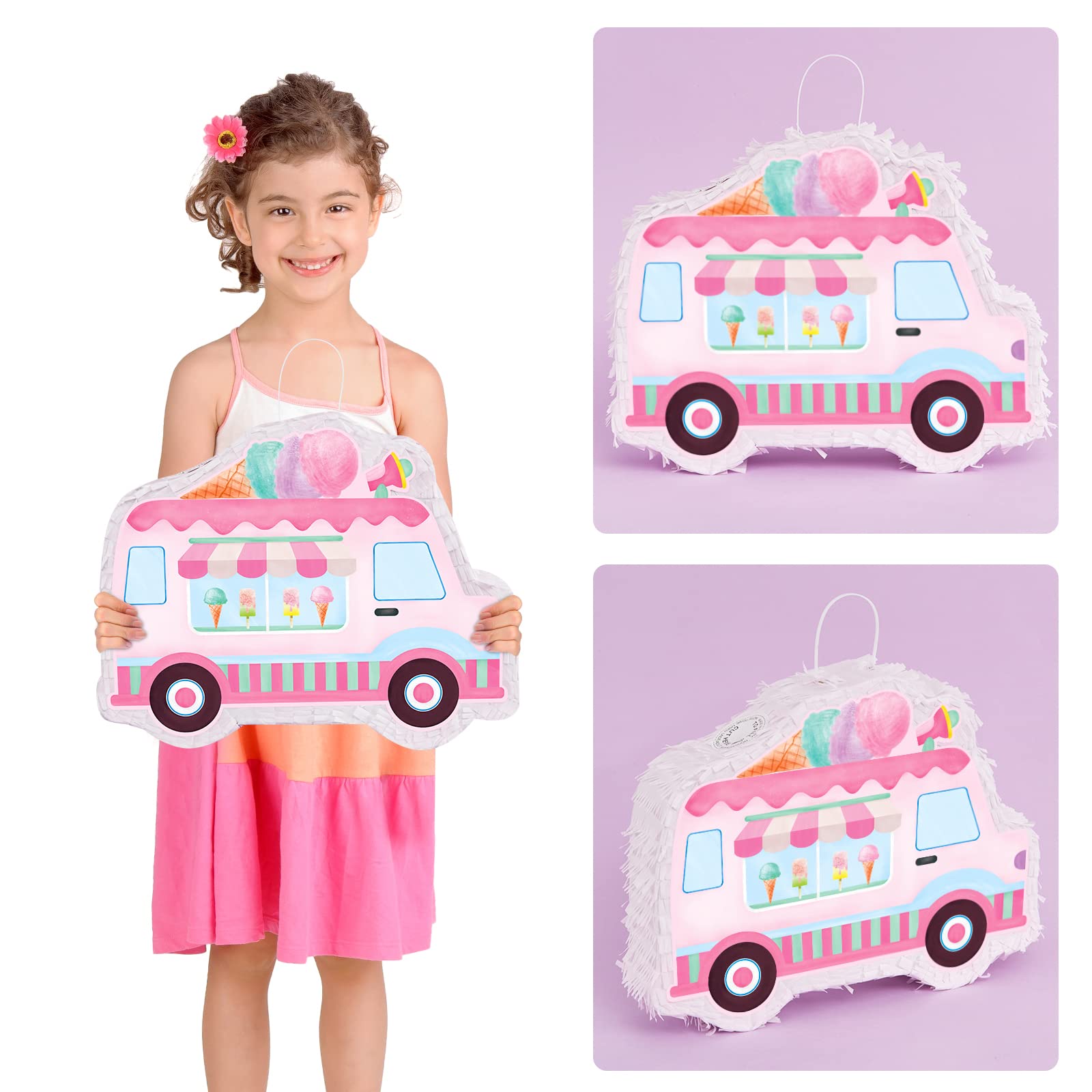Foto 7 pulgar | Ice Cream Piñata Wernnsai, Camión De Helados Para Niños Y Niñas - Venta Internacional.