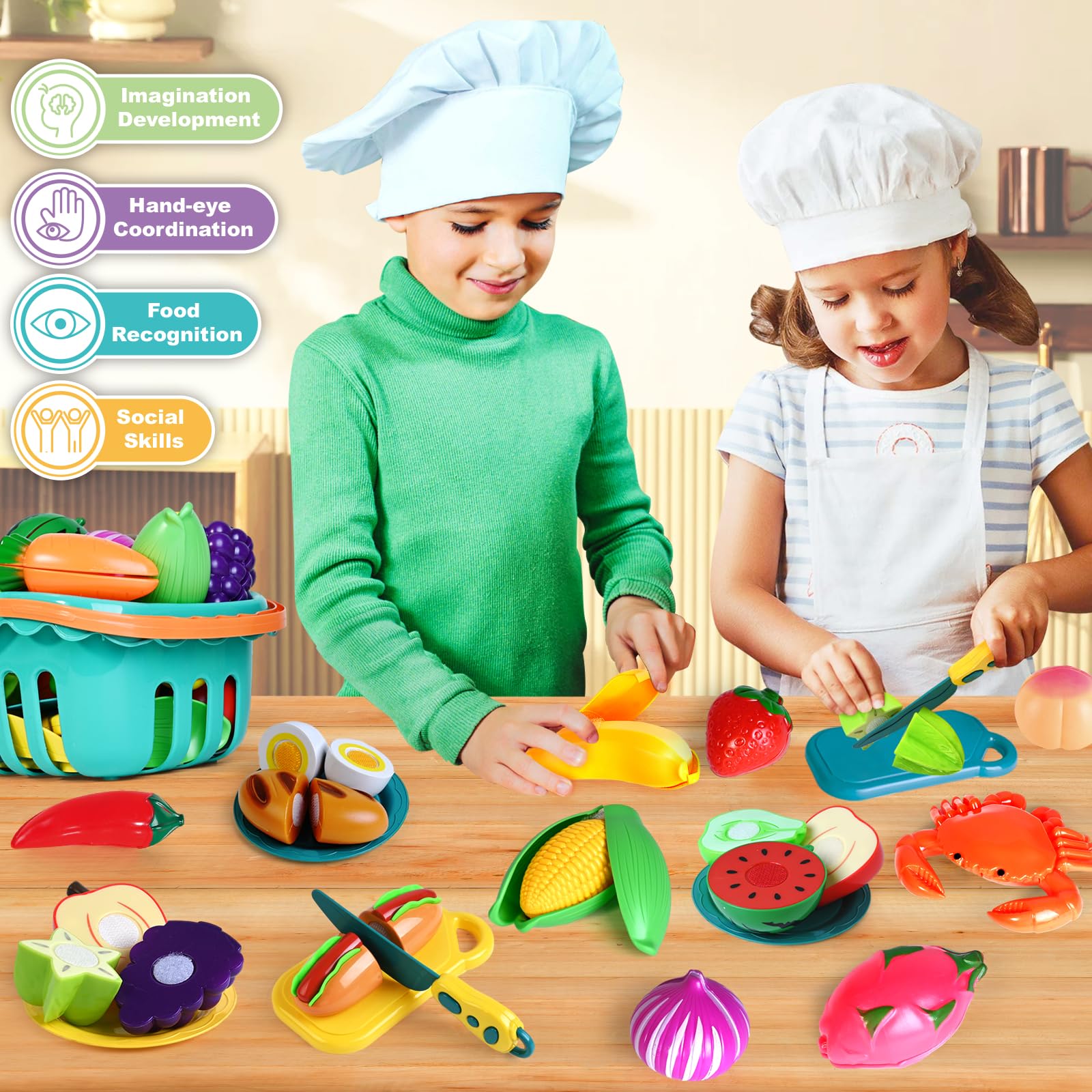 Foto 6 | Set De Comida Para Niños Baodlon, 100 Unidades, Con 2 Cestas - Venta Internacional.